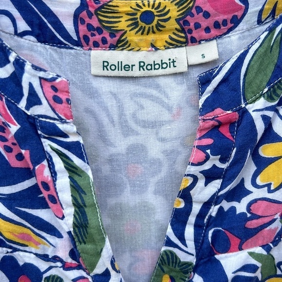 Roller Rabbit Chahchas Pamela Dress Bohemian Festival Hippie Floral Sz S - Picture 3 of 6